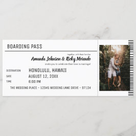 Convites Casamento de Destino Preto e Branco com Foto