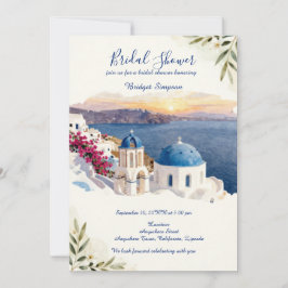 Convites Casamento de destino Santorini Blue