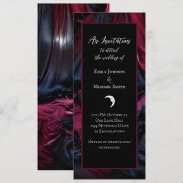 Convites Casamento de Dia das Bruxas de Satanás Vermelha e 