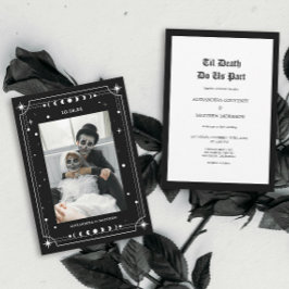 Convites Casamento de Dia das Bruxas Til Death Gothic