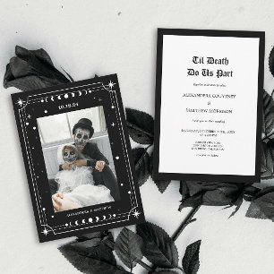 Convites Casamento de Dia das Bruxas Til Death Gothic