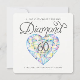 Convites Casamento de diamante amor tão forte coração aquar