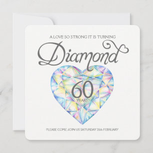 Convites Casamento de diamante amor tão forte coração aquar