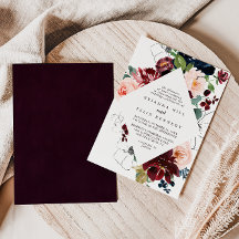 Casamento De Diamante Floral De Queda Ilustrada