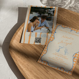 Convites Casamento de Diversão de Código QR de Foto Imporal