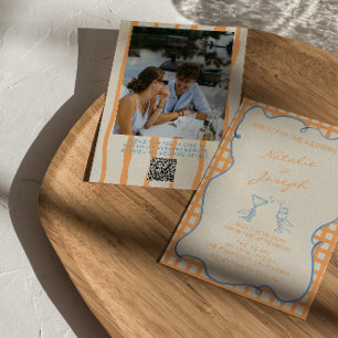 Convites Casamento de Diversão de Código QR de Foto Imporal