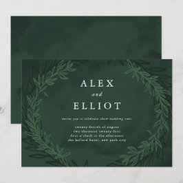 Convites Casamento de Dramáticos Laurels do Emerald Green W