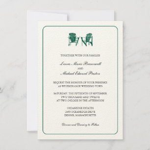 Convites Casamento de duas cátedras Adirondack