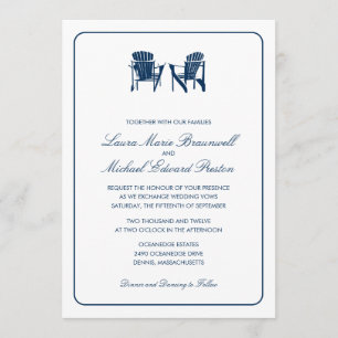 Convites Casamento de duas cátedras Adirondack