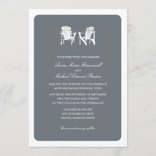 Convites Casamento de duas cátedras Adirondack