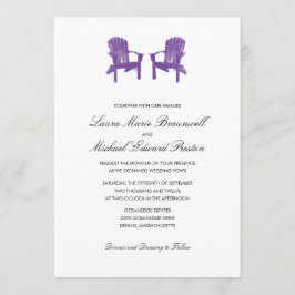 Convites Casamento de duas cátedras de Adirondack de Waterc