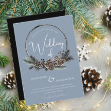 Casamento de Dusty Blue e Black Christmas