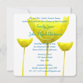 Convites Casamento de elegância Amarelo Poppy