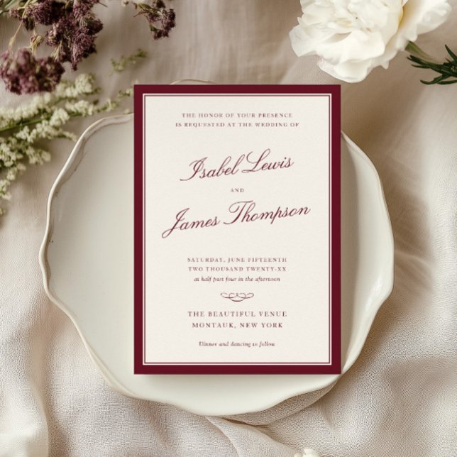 Convites Casamento de Elegância Atemporal (Criador carregado)