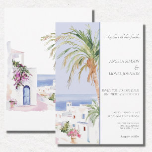 Convites Casamento de Elegância de Aquarelas da Vila Marroq