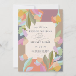 Convites Casamento de Elegância Floral Calorosa Colorida Bo