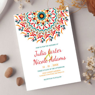 Convites Casamento de Elegância Mandala, Festival Majestoso