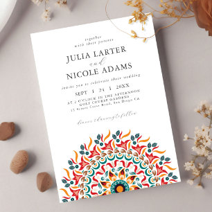 Convites Casamento de Elegância Mandala, Festival Majestoso