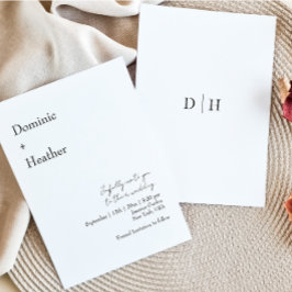 Convites Casamento de Elegância Minimalista CHIC