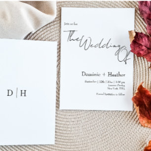 Convites Casamento de Elegância Minimalista CHIC