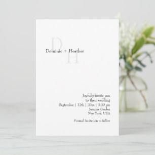 Convites Casamento de Elegância Minimalista CLÁSSICO