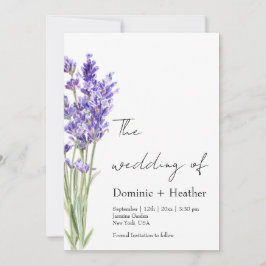 Convites Casamento de Elegância Minimalista lavanda