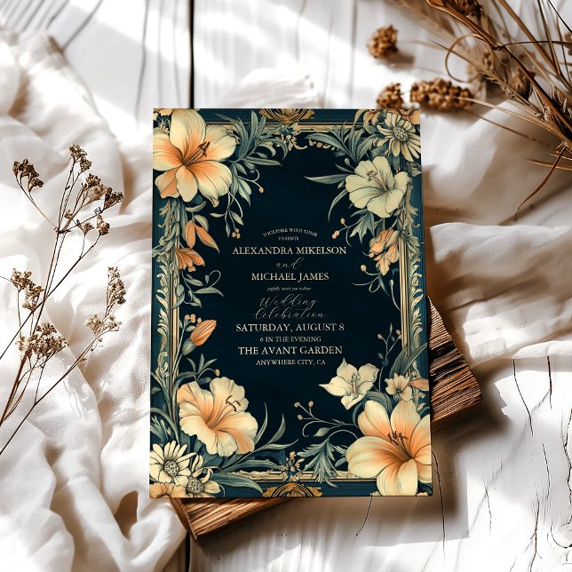 Convites Casamento de Elegância Real Vitoriana (Criador carregado)