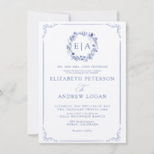 Casamento de Elegante Caligrafia Formal com Coroa 