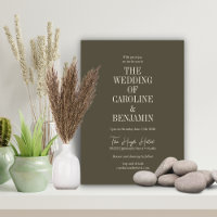 Casamento de Elegante Classy Olive Serif