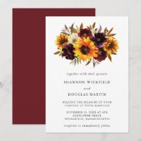 Casamento De Elegante Floral De Ruptura De Girasso