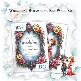 Convites Casamento de Elfo Steampunk Caprichoso