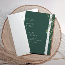 Convites Casamento de Emerald Birch Árvore Aspen Greenery