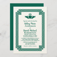 Casamento de Emerald Green Celtic Knot Claddagh