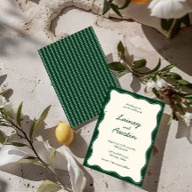 Casamento de Escrita em Verde com Desenhar de Mão 