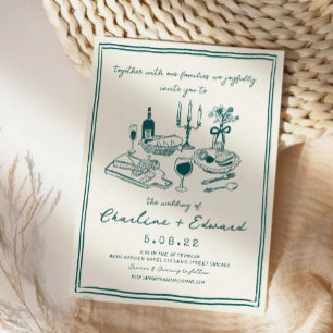 Convites Casamento de Escrita Manual de Desenho Funcional D