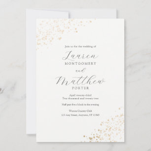 Convites Casamento de Especiarias de Sparkle Dourado modern
