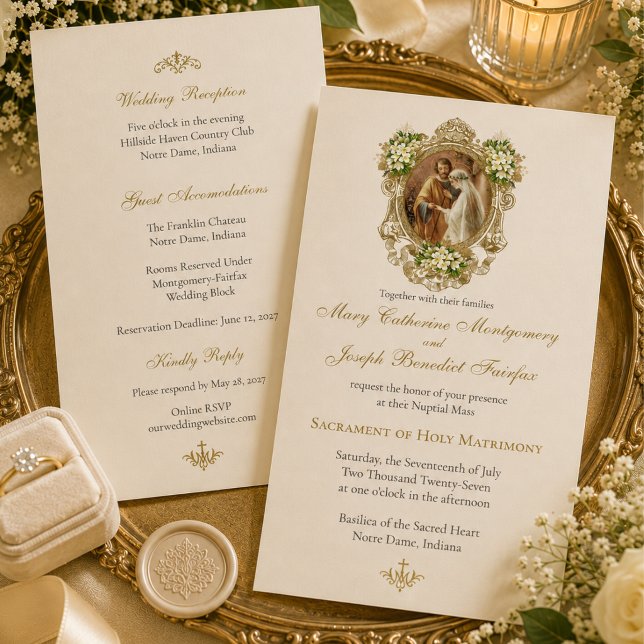 Convites Casamento de Esponsais Católico Tradicional (Criador carregado)