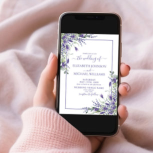 Convites Casamento De Estampagem De Madeira Eucalyptus, Lav