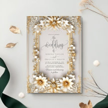 Casamento de Estilo Amarelo Flóral de Ornamentado 