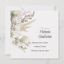 Convites Casamento de Estilo de Boho Personalizável