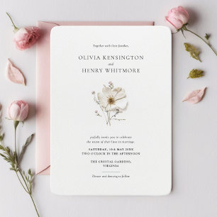 Convites Casamento de Estilo de Canto Arredondado Chic Wild