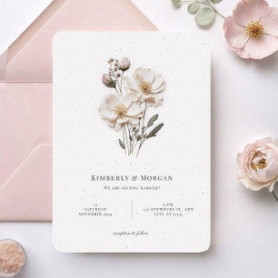 Convites Casamento de Estilo de Canto Arredondado de Rosas 