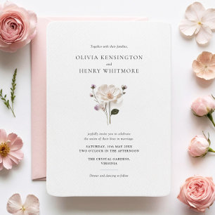 Convites Casamento de Estilo de Canto Arredondado Elegante 