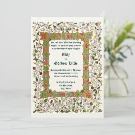 Convites Casamento de Estilo Medieval Era Vitoriana 1883