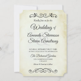 Convites Casamento de Estilo Ocidental com Pergaminho de Fa