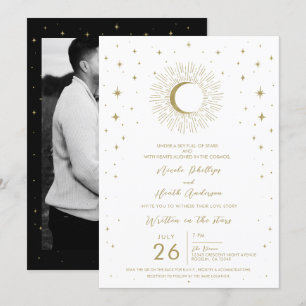 Convites Casamento de Estrelas Celestiais Explosão Solar Lu