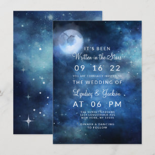 Convites Casamento de Estrelas da Galáxia Celestial Lua Che