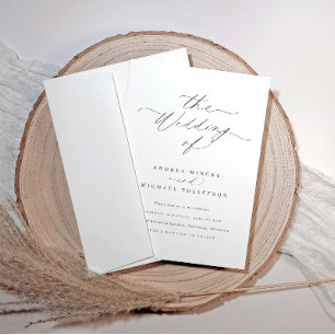 Convites Casamento de Eternos Elegante Minimalista Sofistic