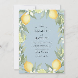 Convites Casamento de Eucalipto Cítrico Amarelo