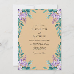 Convites Casamento de Eucalipto com Folhagem Amarela Arenos